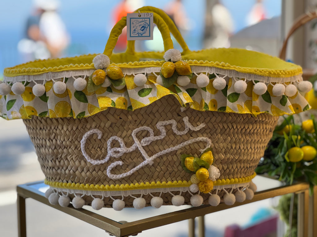 La Bambolina di Capri borse di paglia decorate bambole tamburelli